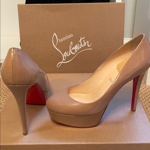100% AUTHENTIC CHRISTIAN LOUBOUTIN NUDE PUMPS - 37